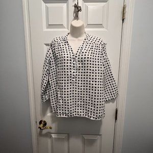 Rosemarine size m blue and white linen top blouse Made in Italy